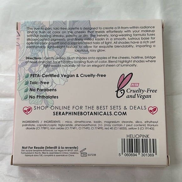 NEW Seraphine Botanicals Geranium + Glow Blush & Highlight Palette - Picture 2 of 4